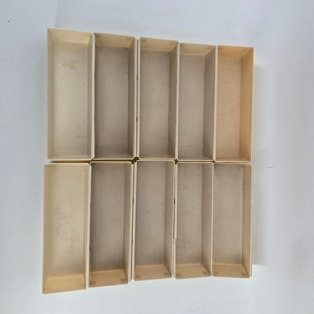 Rubbermaid JBI-2915 Vintage Interlocking Drawer Organizer Trays 10pc Set Almond